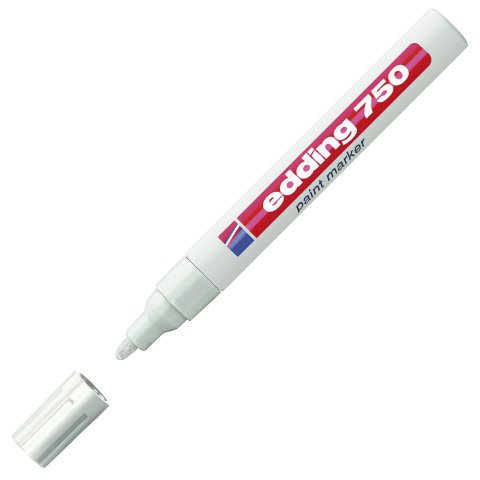 Rotulador permanente edding 750 punta cónica media 2 a 4 mm blanco