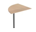 Angle de liaison 90° plateau chêne clair pied tube réglable en hauteur Essens