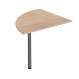 Angle de liaison 90° plateau chêne clair pied tube réglable en hauteur Essens