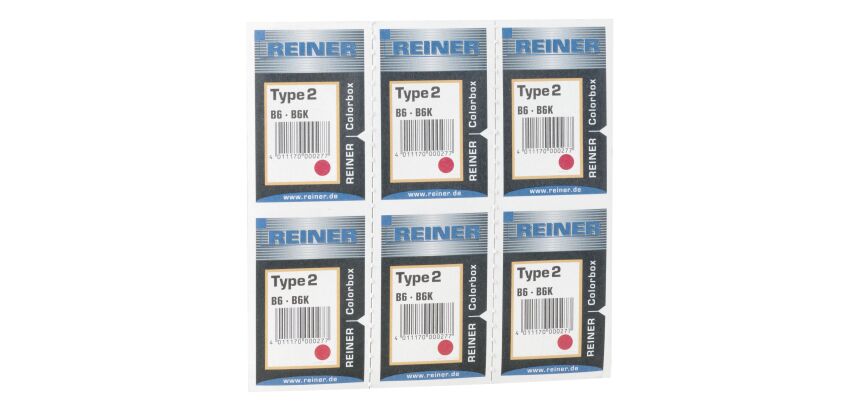 Recharge encre pour tampon Reiner type 2 - rouge - Lot de 6