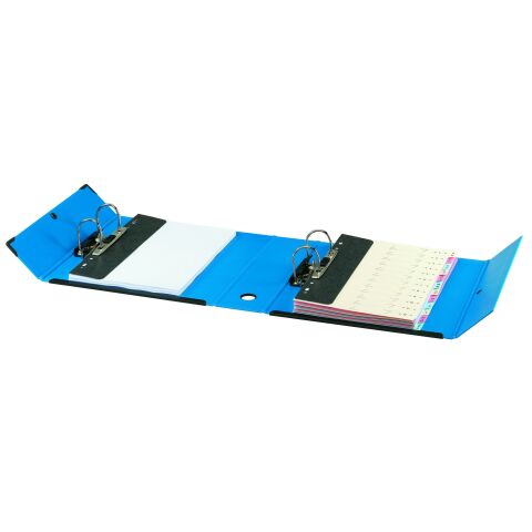 Archivador de palanca Arianex A4 maxi de doble mecanismo en cartón - lomo de 9 cm azul
