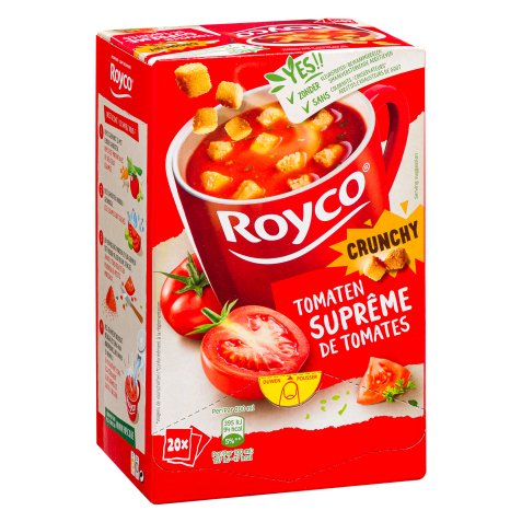 Royco Minute Soup Tomaten und Croutons - Karton mit 20 Beuteln