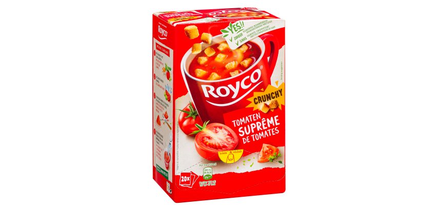 Soupe Royco Crunchy Suprême de tomates - Boîte de 20 sachets