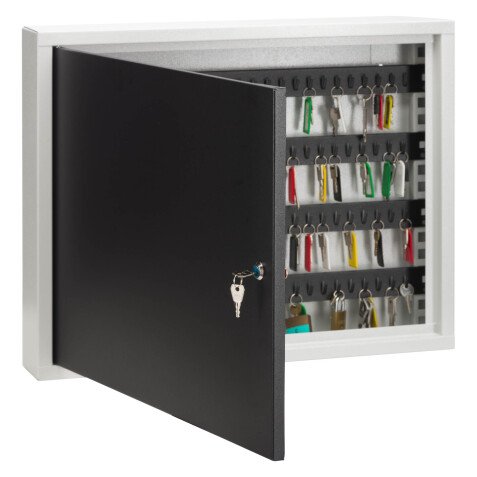 Armoire 60 clés fermeture à clé gris clair