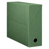 Boîte de classement carton Oxford dos 9 cm verte
