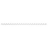 Baguette reliure anneaux plastique PAVO 8 mm blanche - Boîte de 100