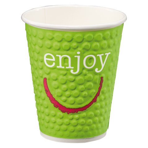 Einwegbecher"Enjoy" Wellpappe 20 cl - Packung von 90