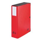 Boîte de classement carton plastifié Arianex dos 8 cm rouge