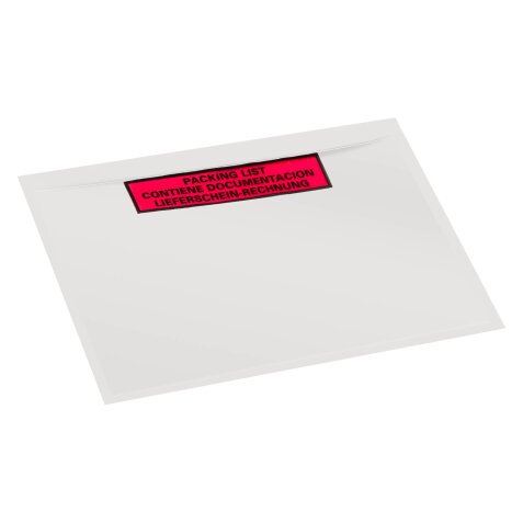 Self-adhesive document holder "Documents ci-inclus" international classic 228 x 165 mm - Box of 1000