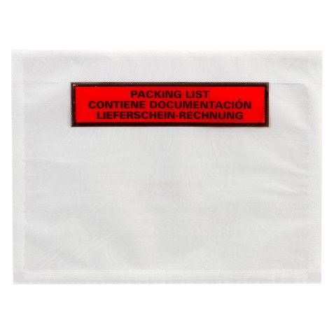 Self-adhesive document holder "Documents ci-inclus" international classic 228 x 120 mm - Box of 1000