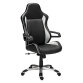 Fauteuil de bureau gamer MONZA simili cuir - avec accoudoirs et appui-tête - Mécanisme Synchrone - Pieds aluminium