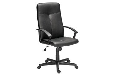 Fauteuil de bureau YOKO simili cuir - avec accoudoirs  Mécanisme Basculant centré - Pieds noir