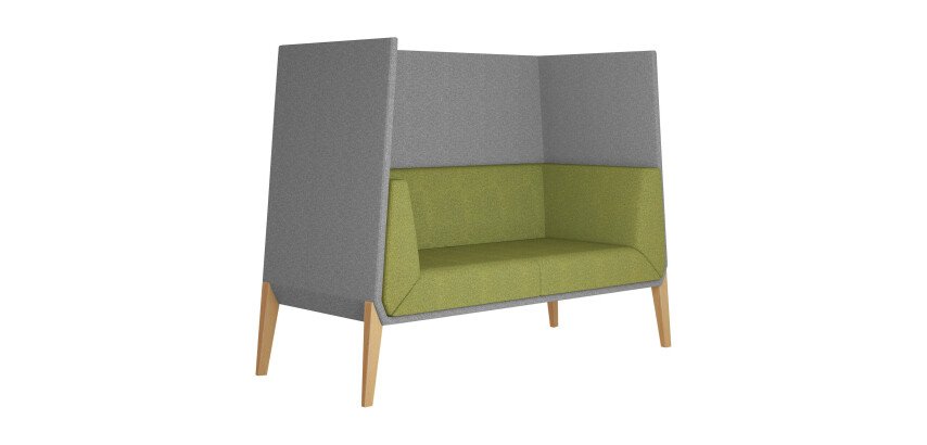Akoestische bank Gaia Privacy, brandwerende stof wol 70%