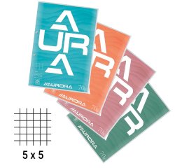 Bloc de cours A4 210 x 297 mm - quadrillé 5 x 5 - 100 feuilles
