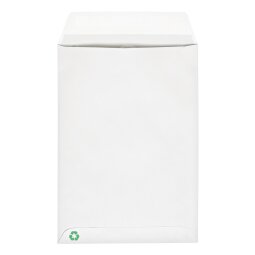 Pochette kraft blanc recyclé 162 x 229 mm Bruneau 90 g sans fenêtre - Boîte de 500