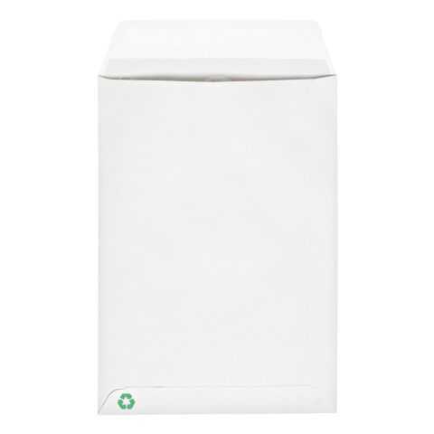 Bolsa kraft reciclada blanca 162 x 229 mm Bruneau 90 g sin ventana - Caja de 500
