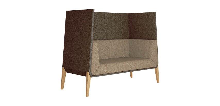 Canapé acoustique Gaia Privacy, tissu non feu laine 70%