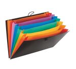 Trieur plastique Viquel Rainbow à soufflet 8 divisions noir