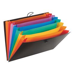 Trieur plastique Viquel Rainbow à soufflet 8 divisions noir