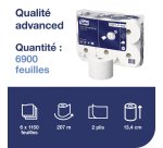 Tork SmartOne® Papier toilette rouleau blanc T8, Advanced, 2 plis, 6 x 1 150 feuilles