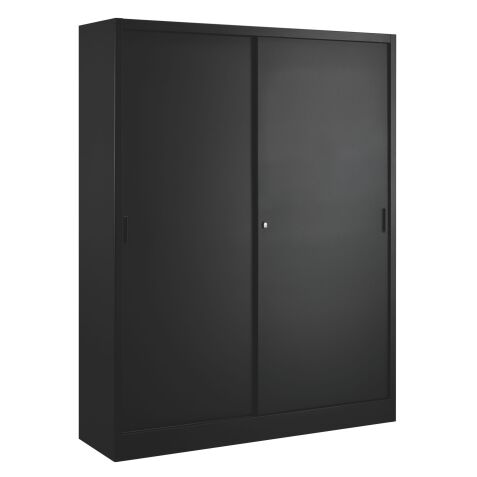 Hoge kast met schuifdeuren H 200 D 45 cm groot volume