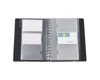 Business card holder Exacompta Exacard polypropylene 150 x 200 mm black 120 cards.