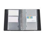 Porte-carte de visite Exacompta polypropylène 150 x 200 mm noir - 120 cartes