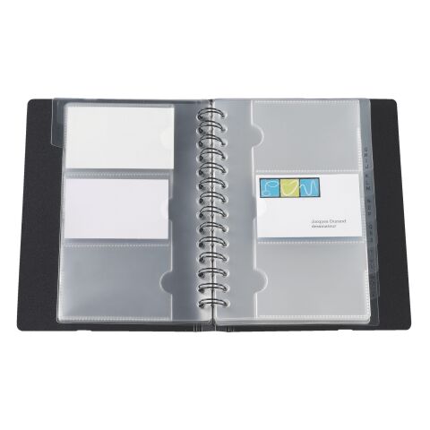 Tarjetero Exacompta Exacard de polipropileno 15 x 20 cm negro - 120 tarjetas