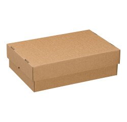 Shipping boxes with lid (or telescopic) brown kraft L 43 x W 33 x D 8/14 cm