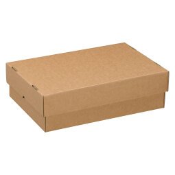 Carton Boîte cloche "télescopique" kraft brun L 43 x l 31 x H 10,5/18 cm