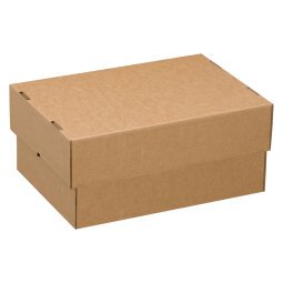 Carton Boîte cloche "télescopique" kraft brun L 50 x l 33 x H 9,5/16 cm