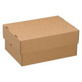 Boîte cloche "télescopique" kraft brun L 50 x l 33 x H 9,5/16 cm