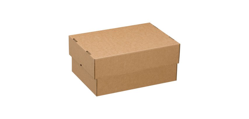 Boîte cloche "télescopique" kraft brun L 50 x l 33 x H 9,5/16 cm