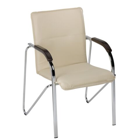 Sillón de oficina Brio Elegans color marfil wengué