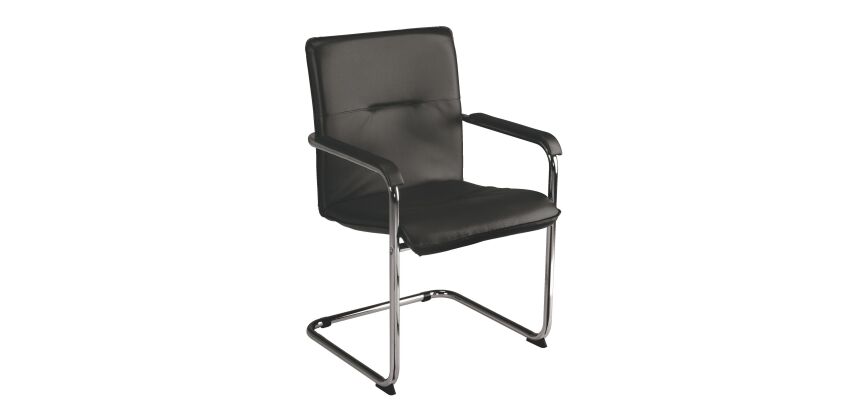 Fauteuil visiteur simili cuir Rumba
