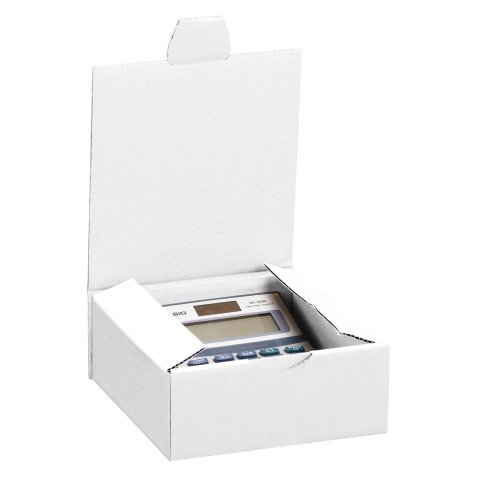 Shipping box white kraft single groove L 18 x W 10 x D 5 cm