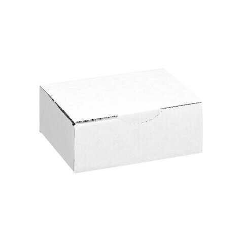 Shipping box white kraft single groove L 20 x W 14 x D 7.5 cm