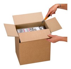 Boxes with automatic bottom and adjustable height L 21.5 x W 15.5 x H 10/14 cm