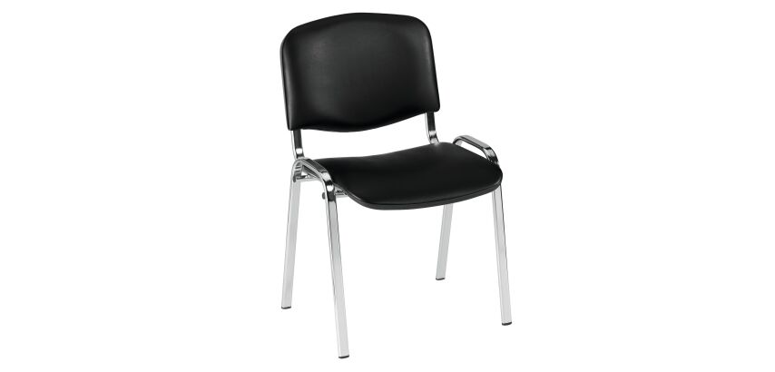 Chaise CONFÉRENCE - vinyle pieds chromé