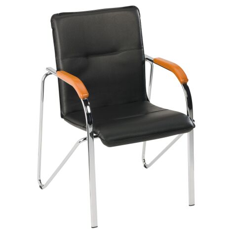 Sillón de oficina Brio Elegans color negro/cerezo