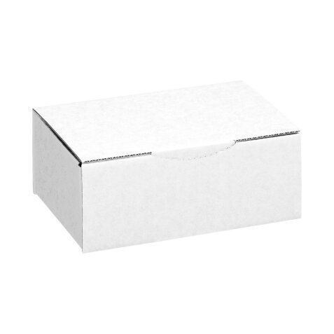 Shipping box white kraft single groove L 25 x W 15 x D 10 cm