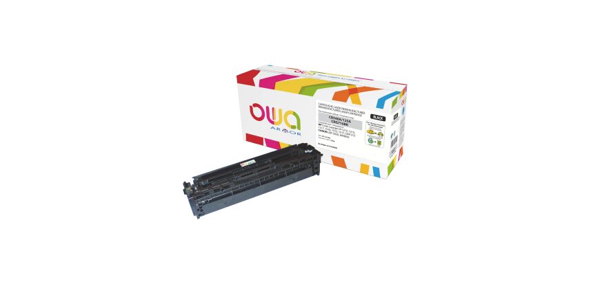 Toner Owa compatible HP 125A-CC540A noir pour imprimante laser