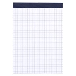Bloc bureau sans couverture format A5 petits carreaux 100 feuilles