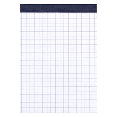 Bloc de bureau Budget 14 x 21 cm agrafé sans couverture - 5 x 5 - 100 feuilles