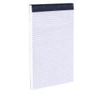 Bloc bureau sans couverture format A5 petits carreaux 100 feuilles