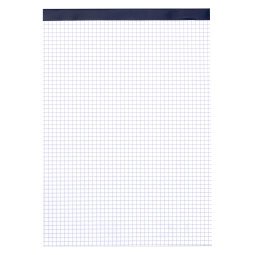 Bloc de bureau Budget 21 x 29,7 cm agrafé sans couverture - 5 x 5 - 100 feuilles