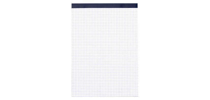 Bloc bureau sans couverture format A4 petits carreaux 100 feuilles