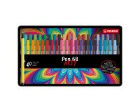 Rotuladores Stabilo Pen 68 colores surtidos punta de 1 mm - Caja de 40