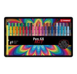 Rotuladores STABILO Pen 68 colores surtidos punta de 1 mm - Caja de 40