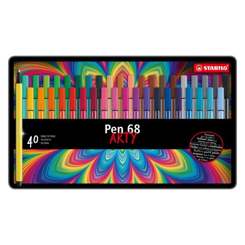 Rotuladores STABILO Pen 68 colores surtidos punta de 1 mm - Caja de 40